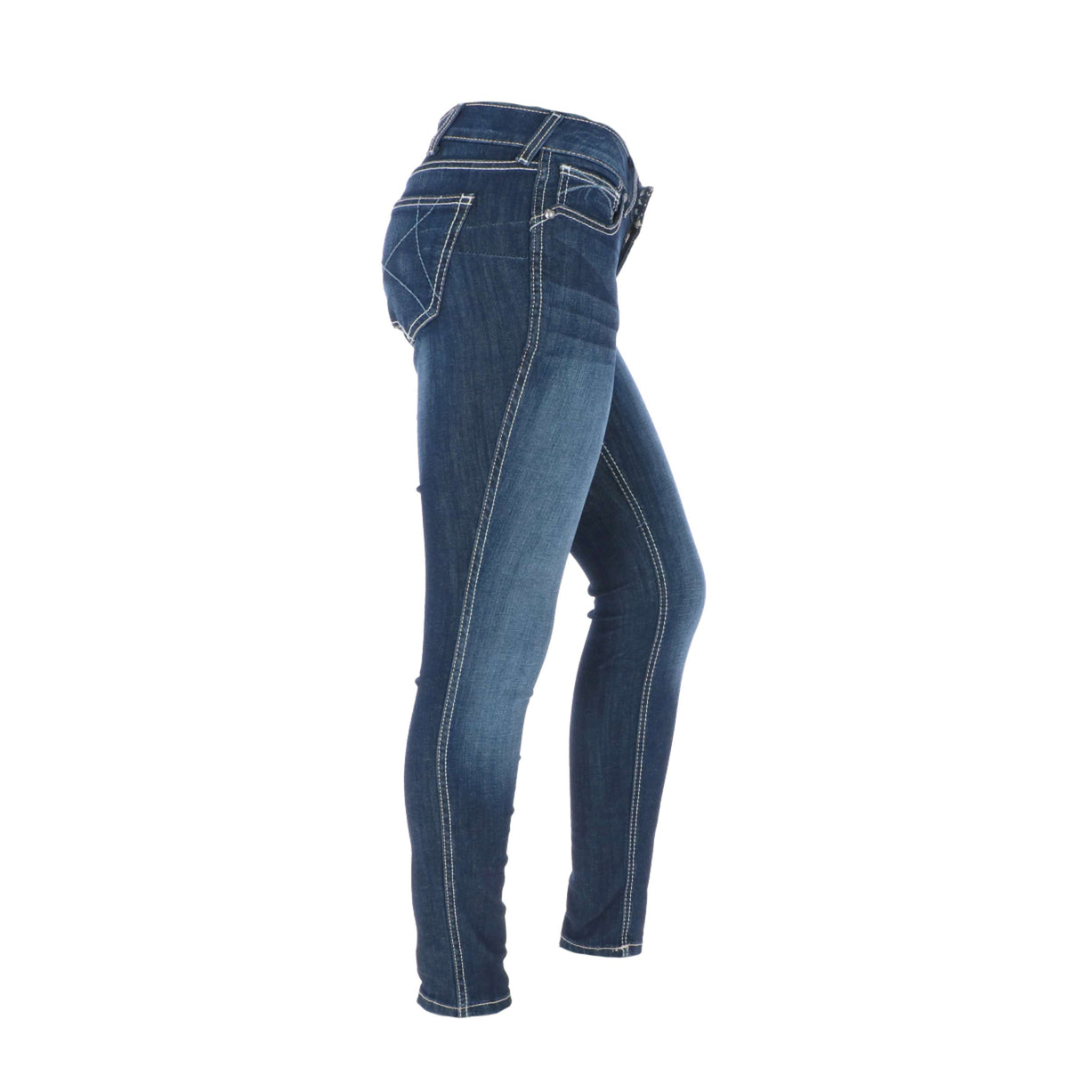 Ariat Denim occidentale R.E.A.L. Med Rise Skinny Ella Woman's Celeste