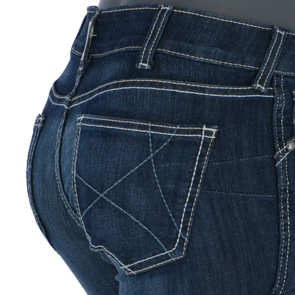 Ariat Denim occidentale R.E.A.L. Med Rise Skinny Ella Woman's Celeste