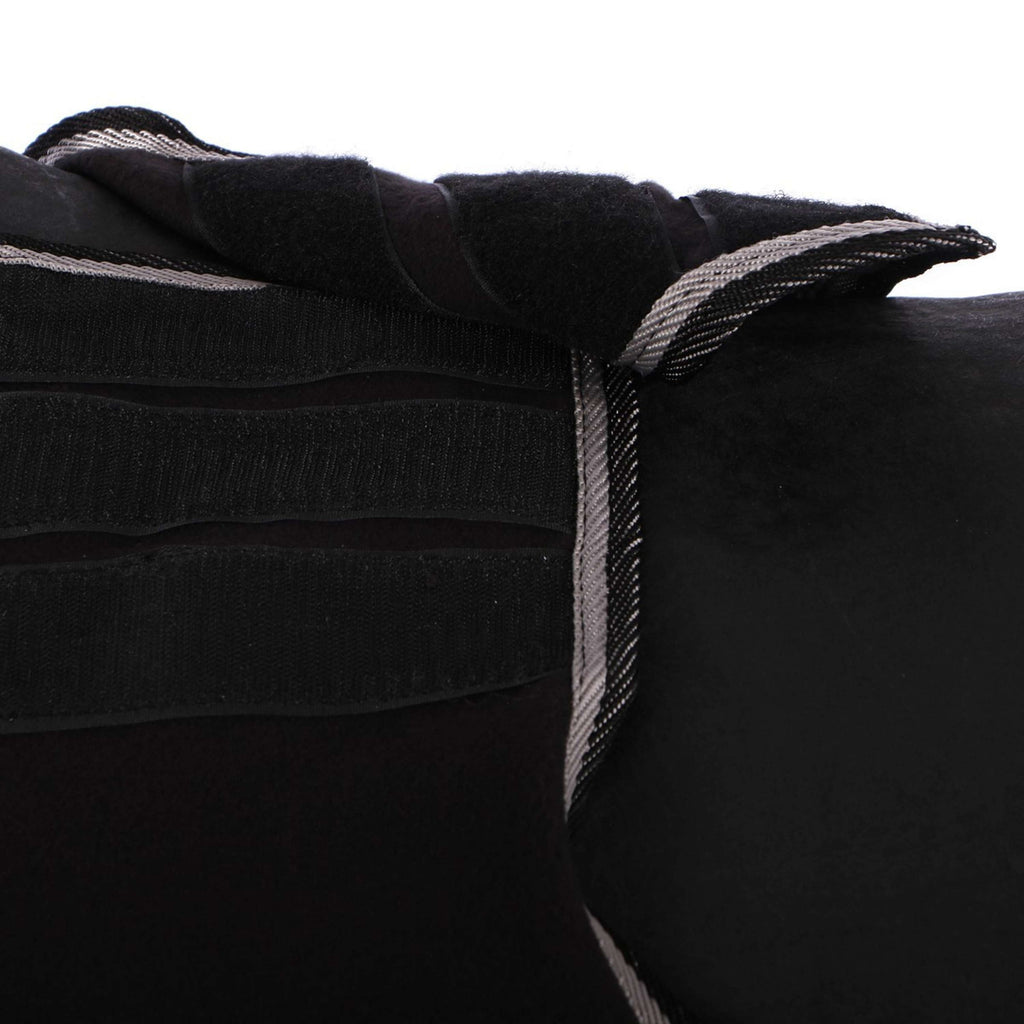 Riding World Coperta da esercizio Fleece Nero/Grigio
