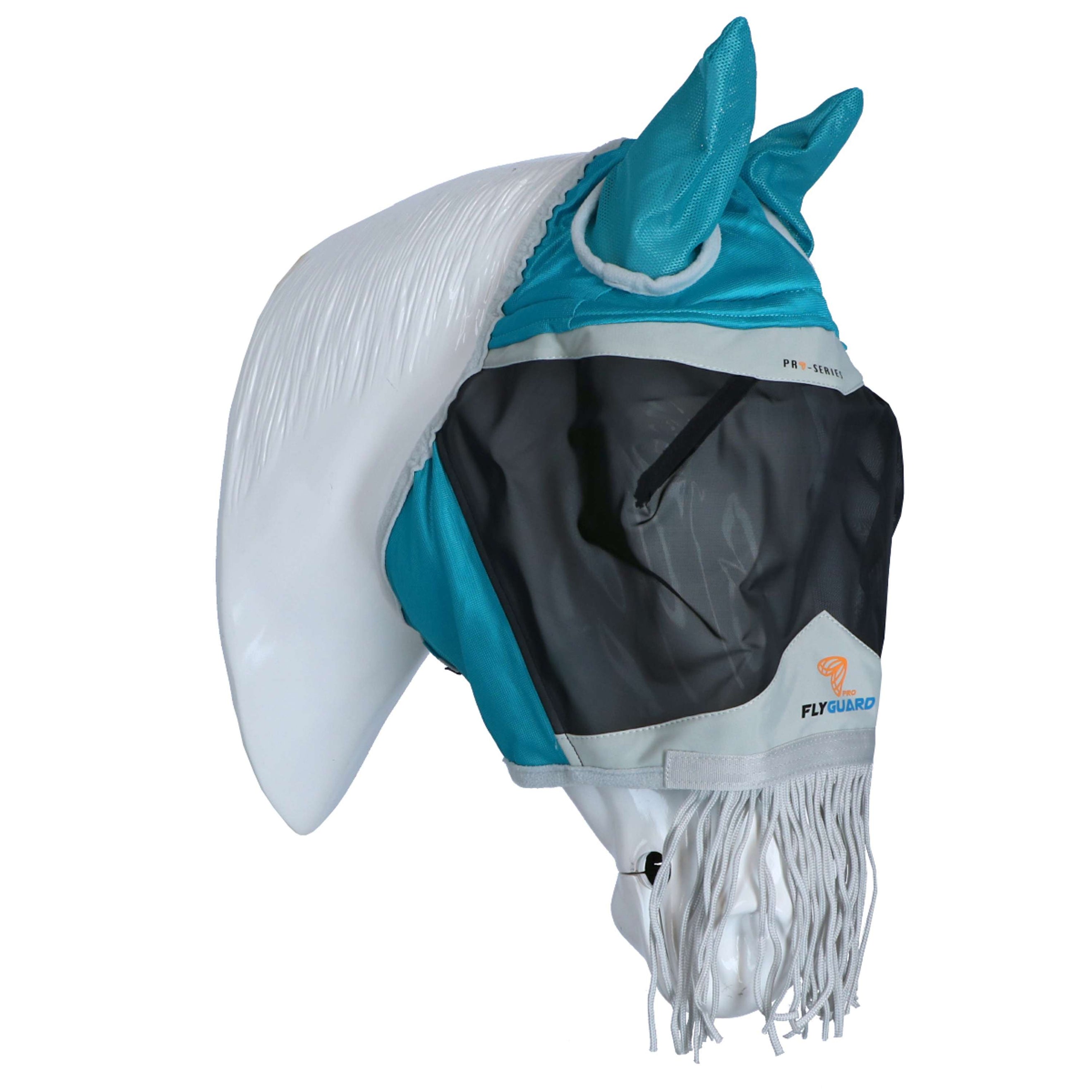 Shires Maschera Antimosche Con frangia sul naso Teal Shires Maschera Antimosche Con frangia sul naso Teal