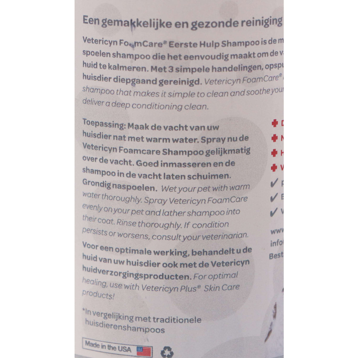 Vetericyn FoamCare Shampoo medicato per animali domestici