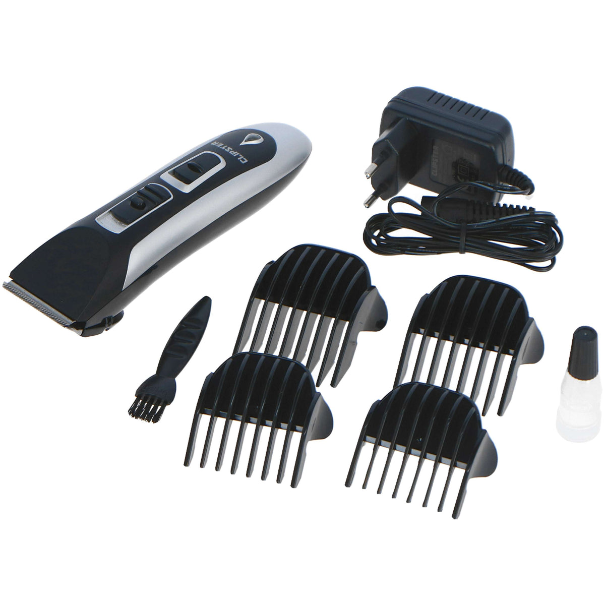 Clipster Rasoio Akku Argento/Nero