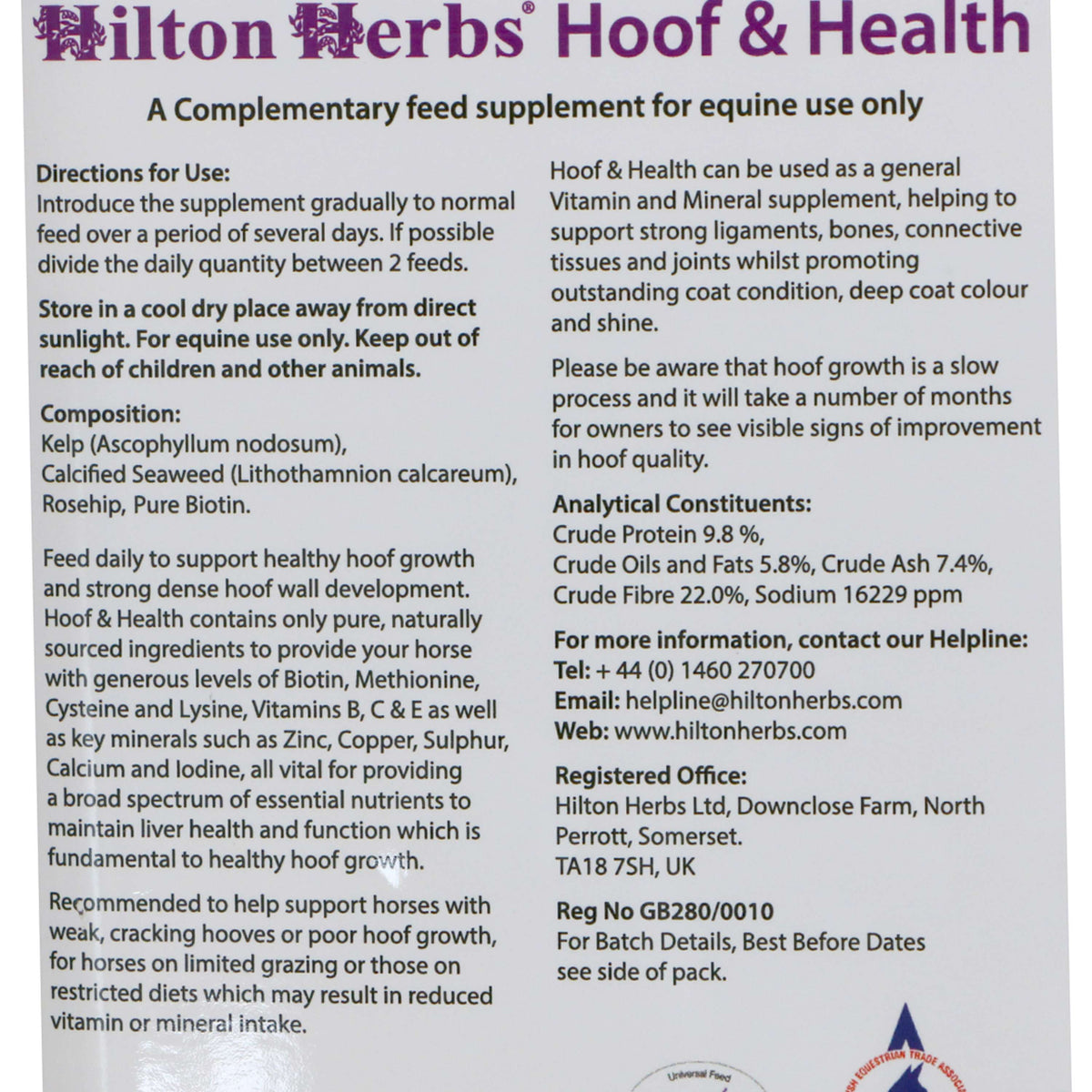 Hilton Herbs Erbe HOOF & HEALTH