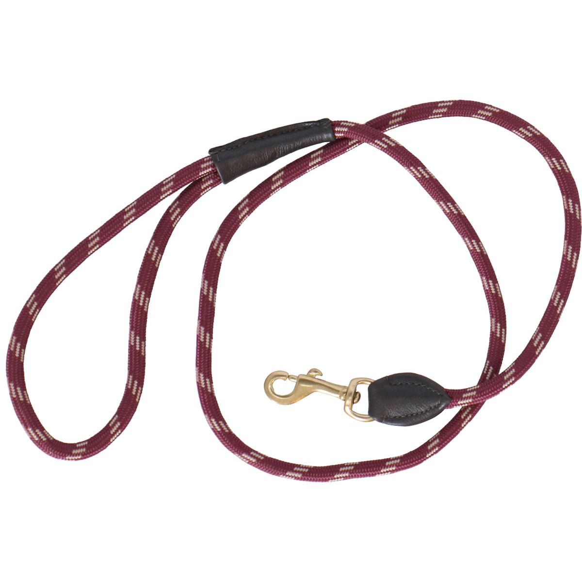 WeatherBeeta Dog Lead Pelle di corda Burgundy/Brown