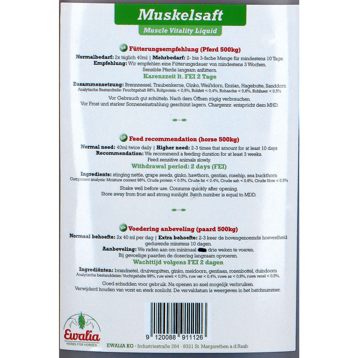 Ewalia Liquido per la vitalità muscolare