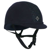Charles Owen Casco di Sicurezza YR8 Centro rotondo scintillante Navy
