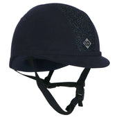 Charles Owen Casco di Sicurezza YR8 Centro rotondo scintillante Navy