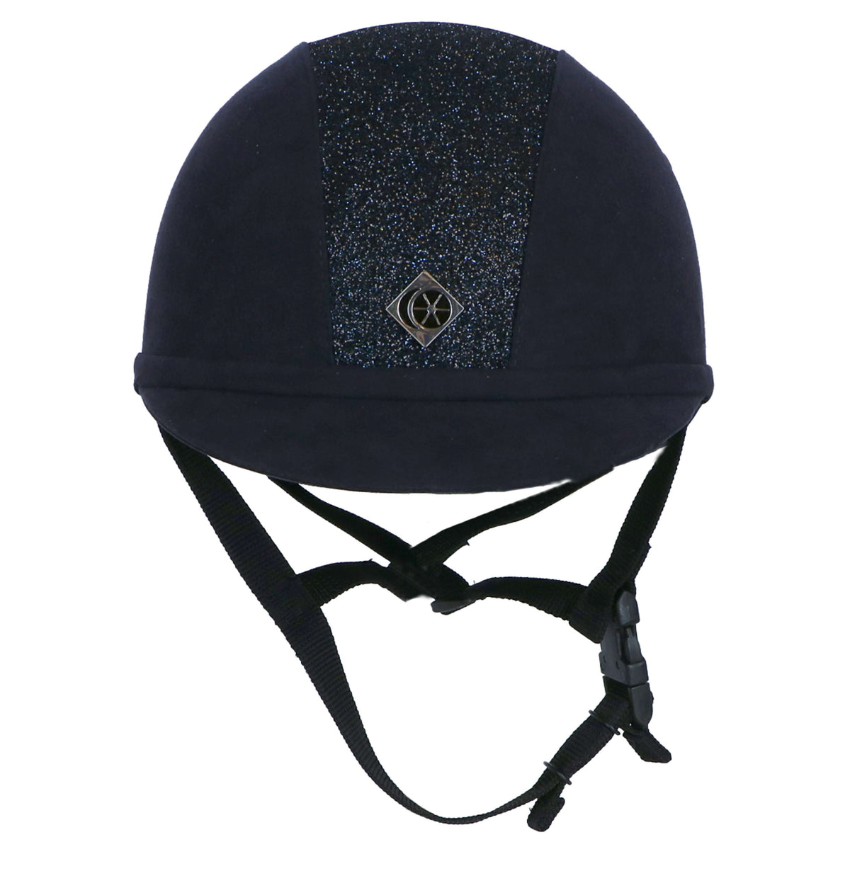 Charles Owen Casco di Sicurezza YR8 Centro rotondo scintillante Navy