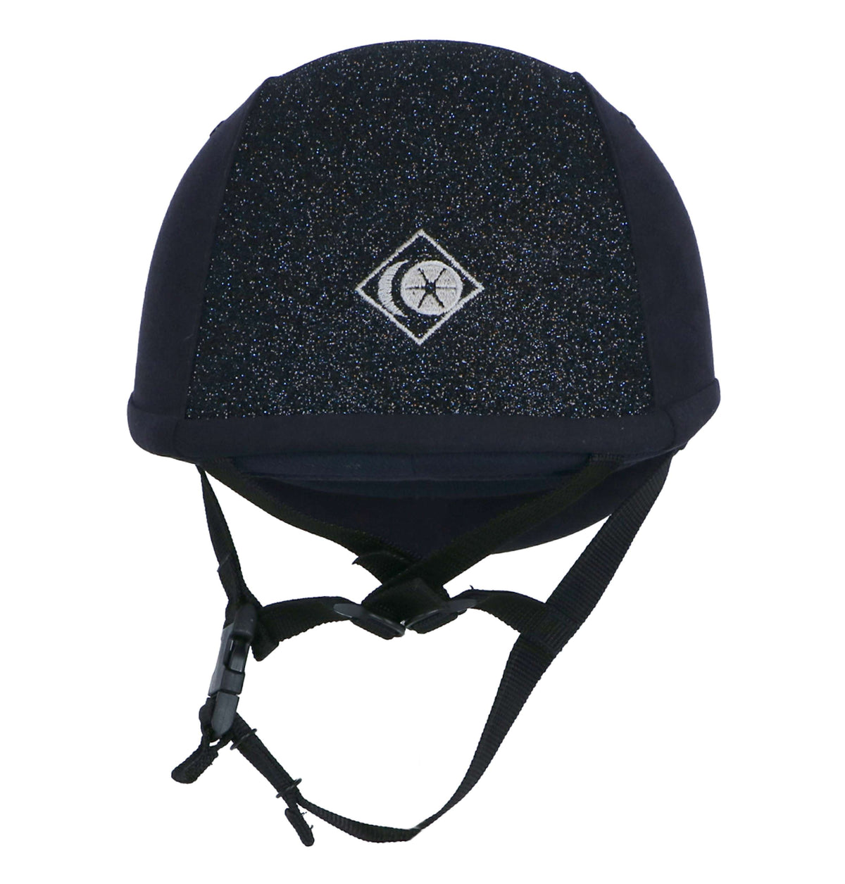 Charles Owen Casco di Sicurezza YR8 Centro rotondo scintillante Navy