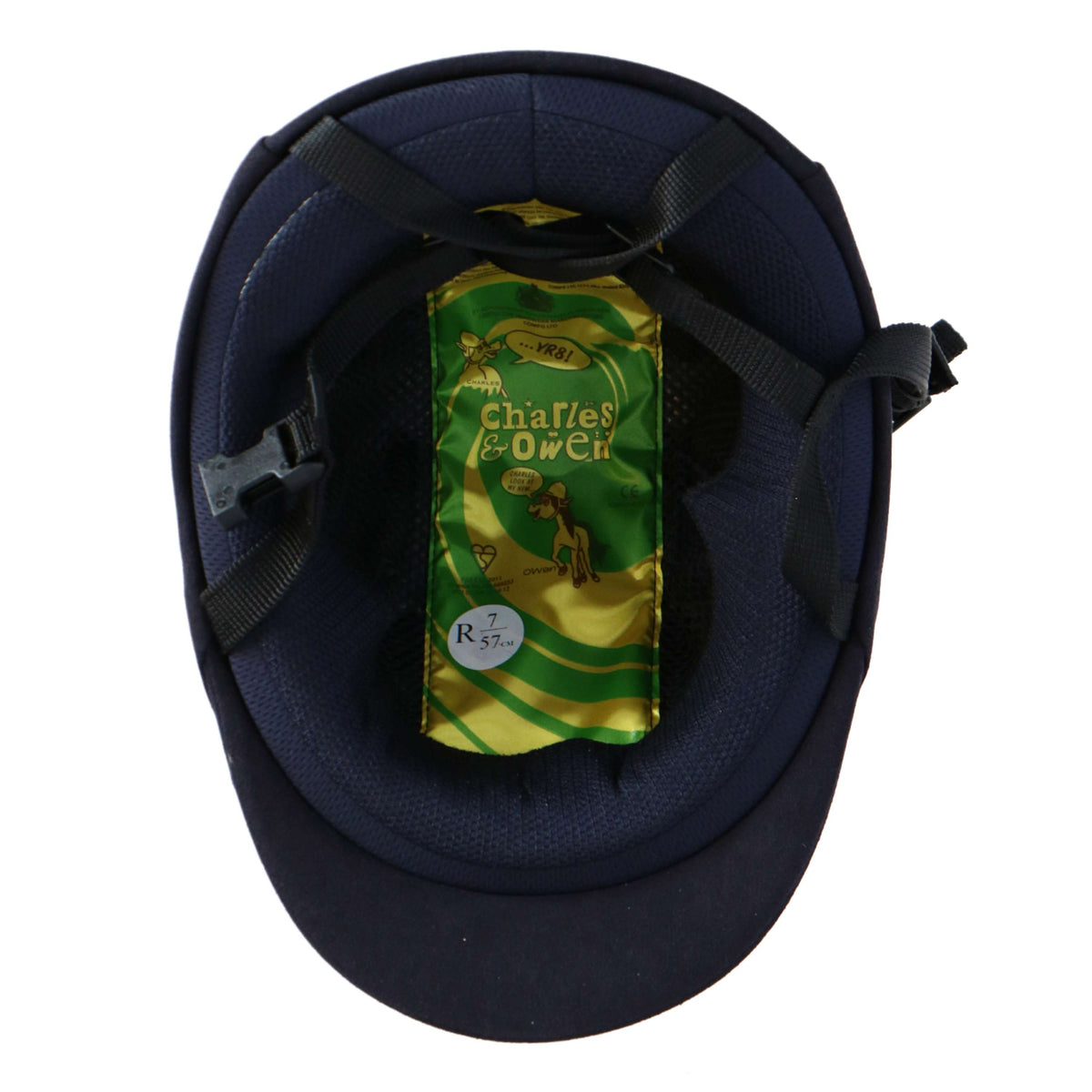 Charles Owen Casco di Sicurezza YR8 Centro scintillante Navy