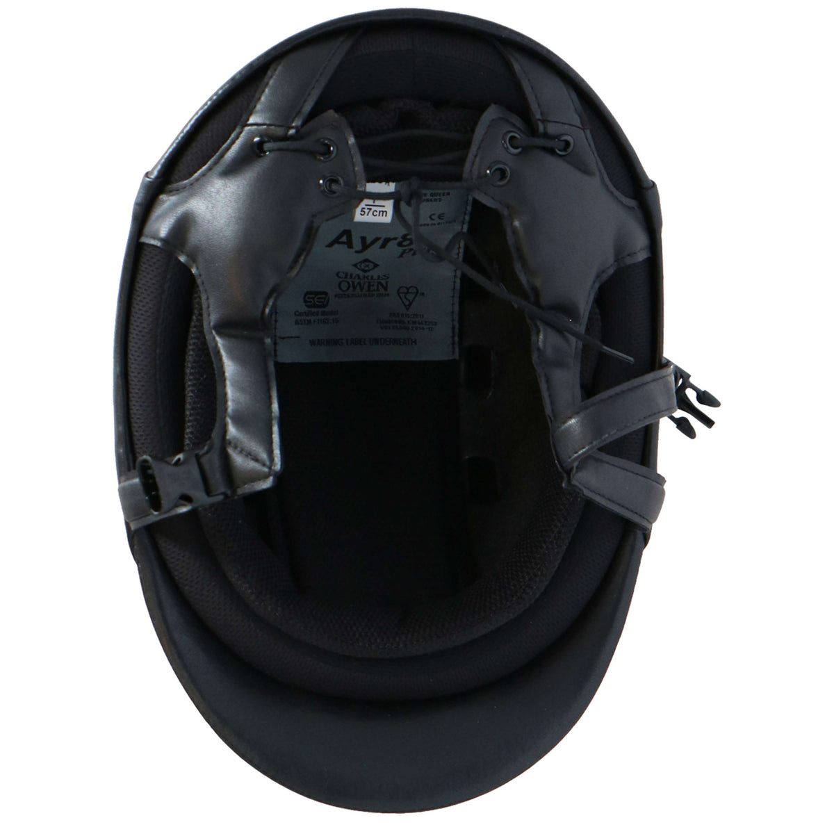 Charles Owen Casco di Sicurezza AYR8 PLUS Nero/Argento