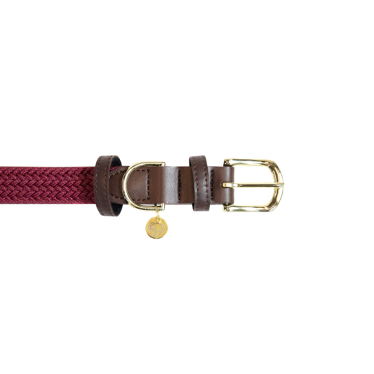 Kentucky Horsewear Halsband Nylon intrecciato per cani Bordeaux