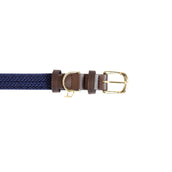 Kentucky Horsewear Halsband Nylon intrecciato per cani Navy