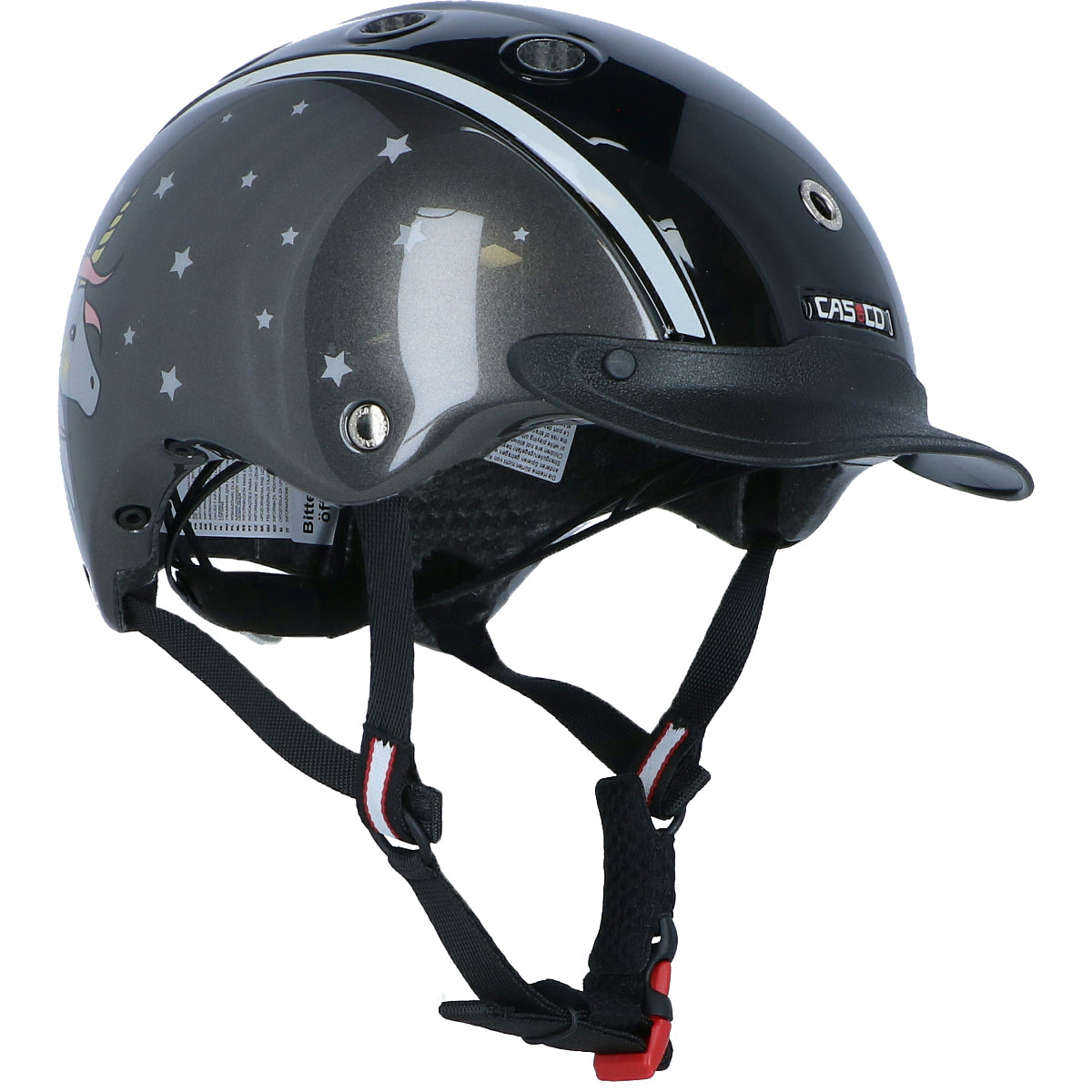 Casco Cappellino Nori Nero/Grigio/Unicorno