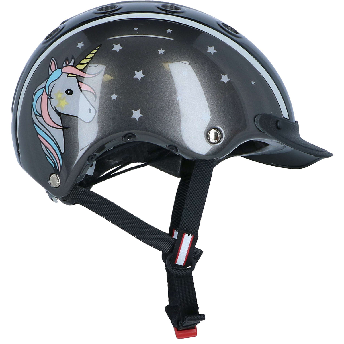 Casco Cappellino Nori Nero/Grigio/Unicorno