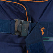 Bucas Tappeto da Esterno Blu marino/arancione