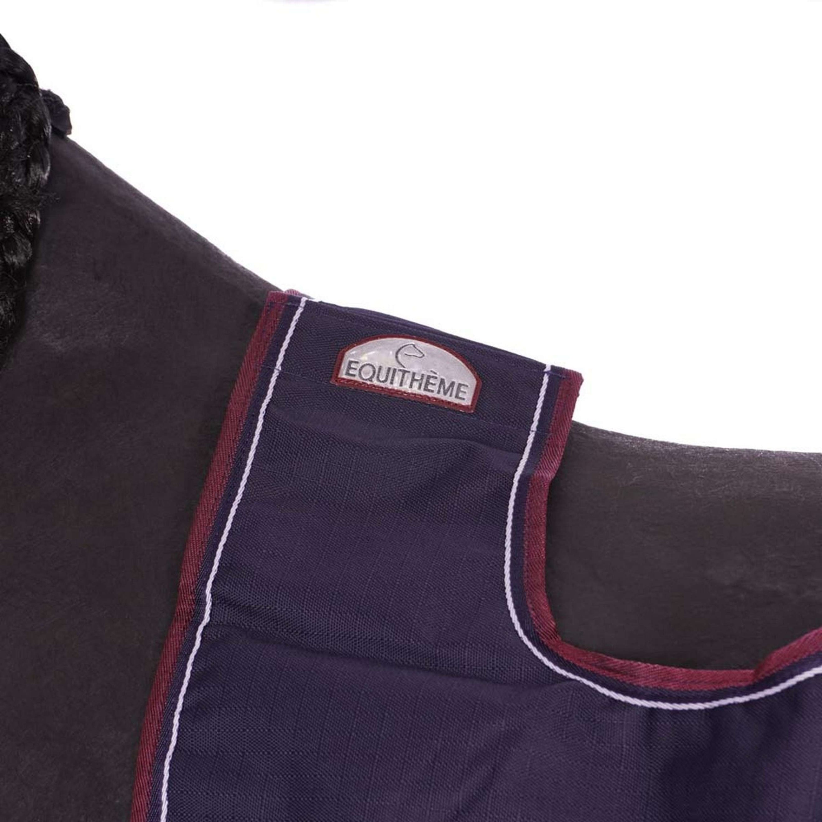 EQUITHÈME Coperta da esercizio Tyrex Pile polare 1200D Navy/Burgundy EQUITHÈME Coperta da esercizio Tyrex Pile polare 1200D Navy/Burgundy