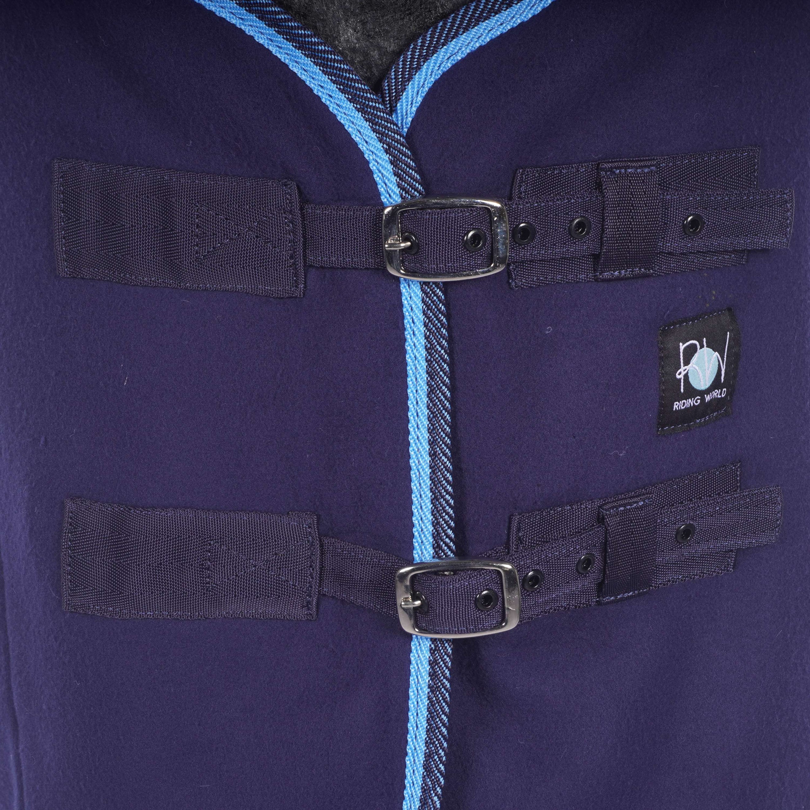 Riding World Coperta in Pile Pile polare con cinghie incrociate Navy Riding World Coperta in Pile Pile polare con cinghie incrociate Navy