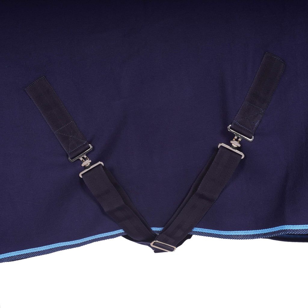 Riding World Coperta in Pile Pile polare con cinghie incrociate Navy