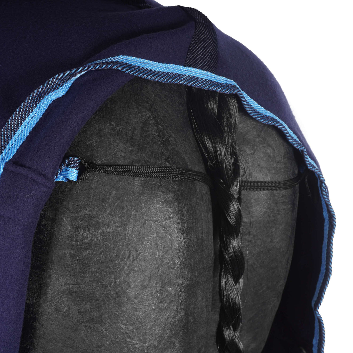 Riding World Coperta in Pile Pile polare con cinghie incrociate Navy