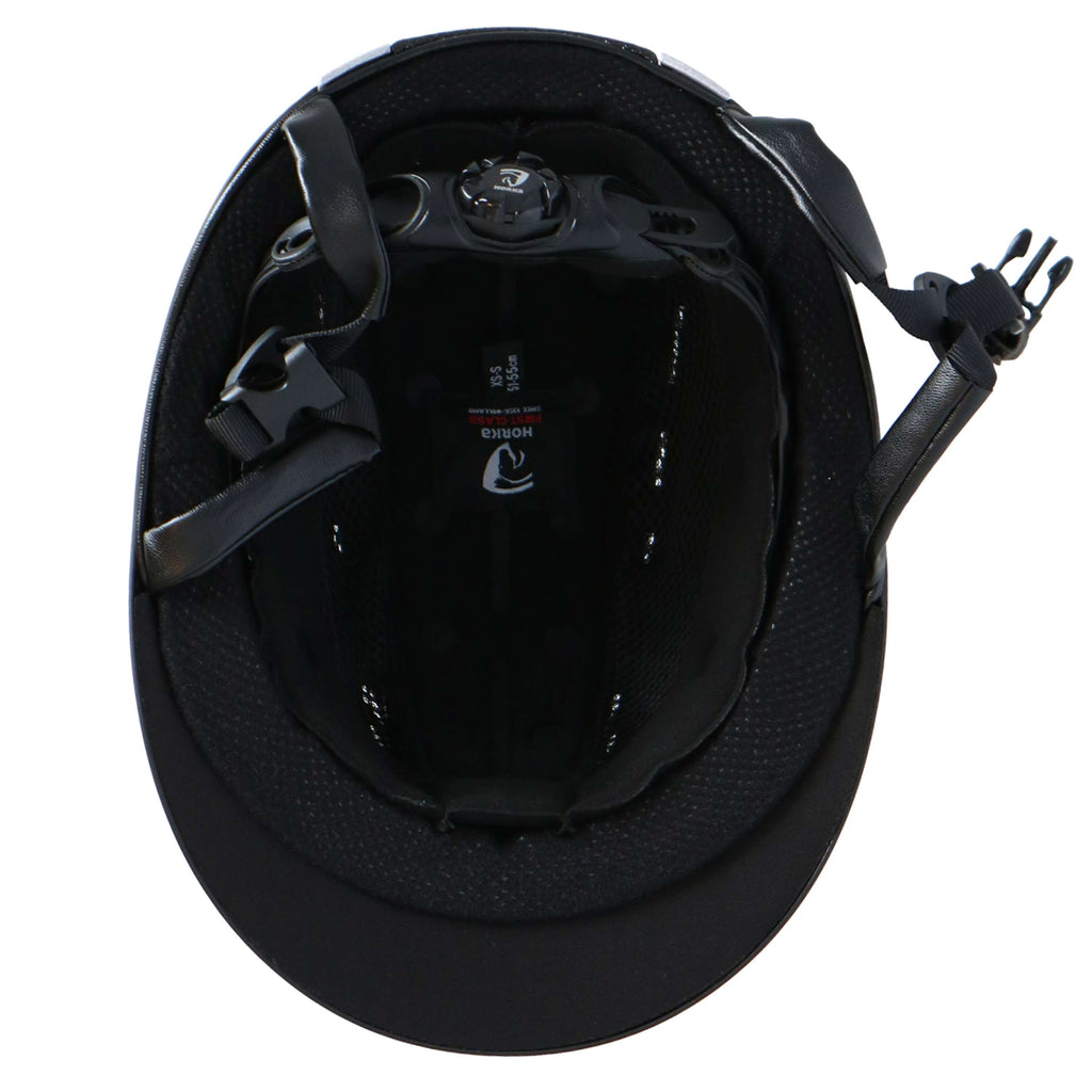 HORKA Casco da equitazione Nero Argento