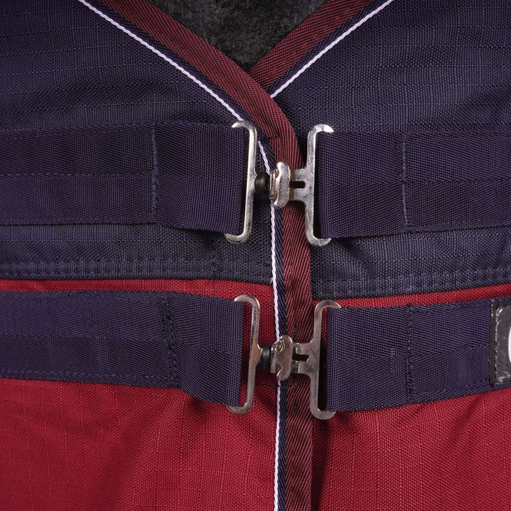 EQUITHÈME Tappeto da Esterno Tyrex 1200D 50 g Navy/Bordeaux
