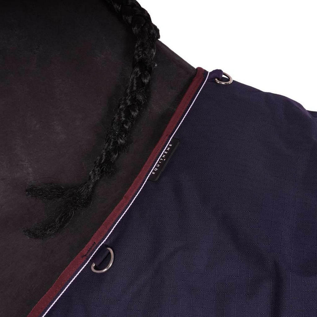 EQUITHÈME Tappeto da Esterno Tyrex 1200D 50 g Navy/Bordeaux