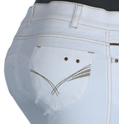 EQUITHÈME Pantaloni da Equitazione Texas Bianco