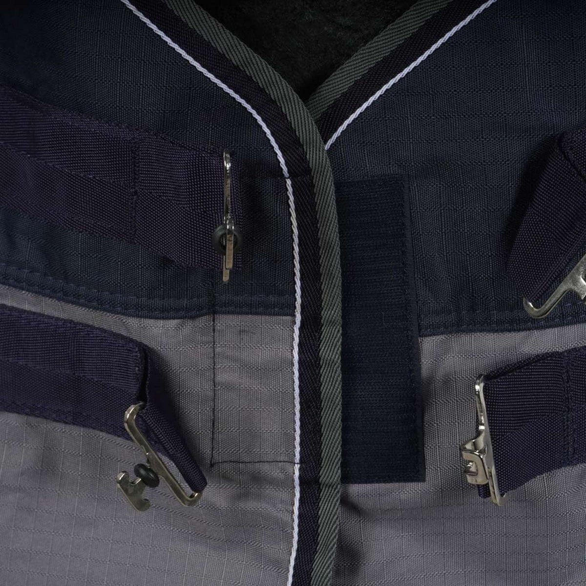 EQUITHÈME Tappeto da Esterno Tyrex 600 D Blu navy/grigio