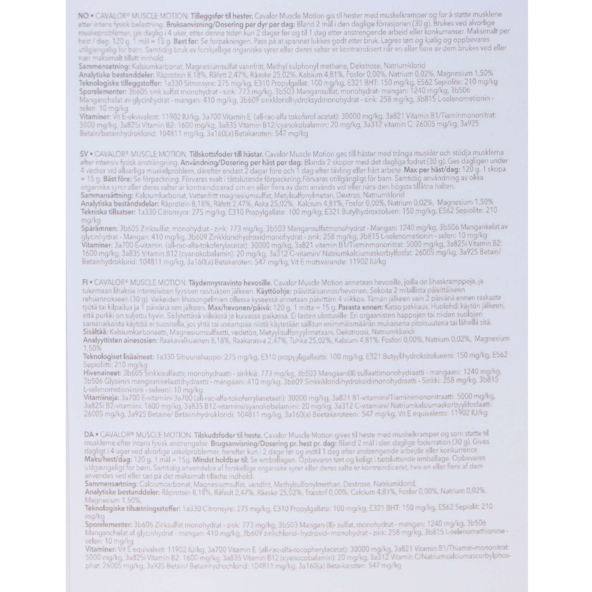 Cavalor Movimento muscolare