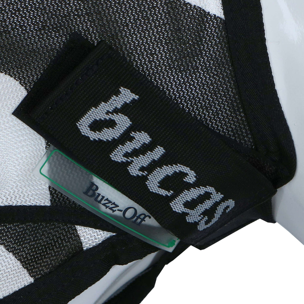 Bucas Buzz-Off Maschera Anti-Mosche Zebra Deluxe con Orecchie Zebra