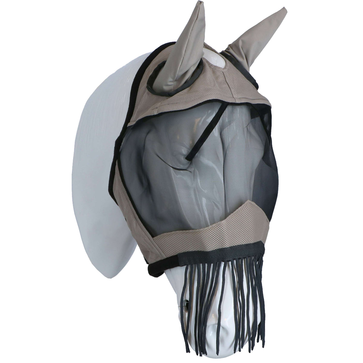 HKM Maschera per Mosche Fringes Argento/Grigio