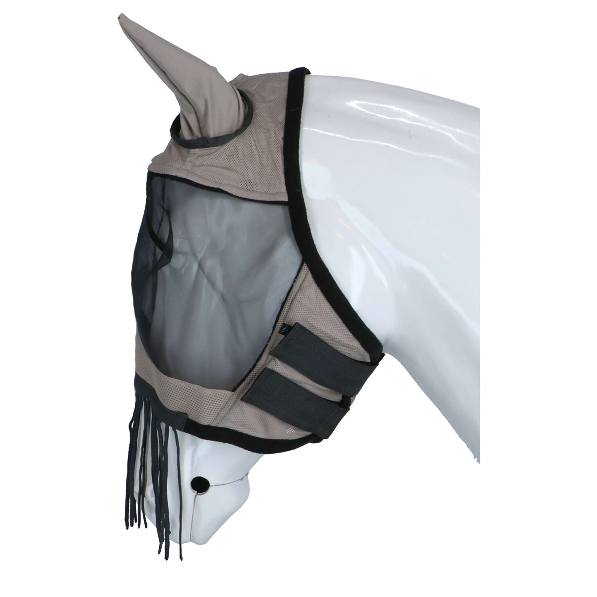 HKM Maschera per Mosche Fringes Argento/Grigio