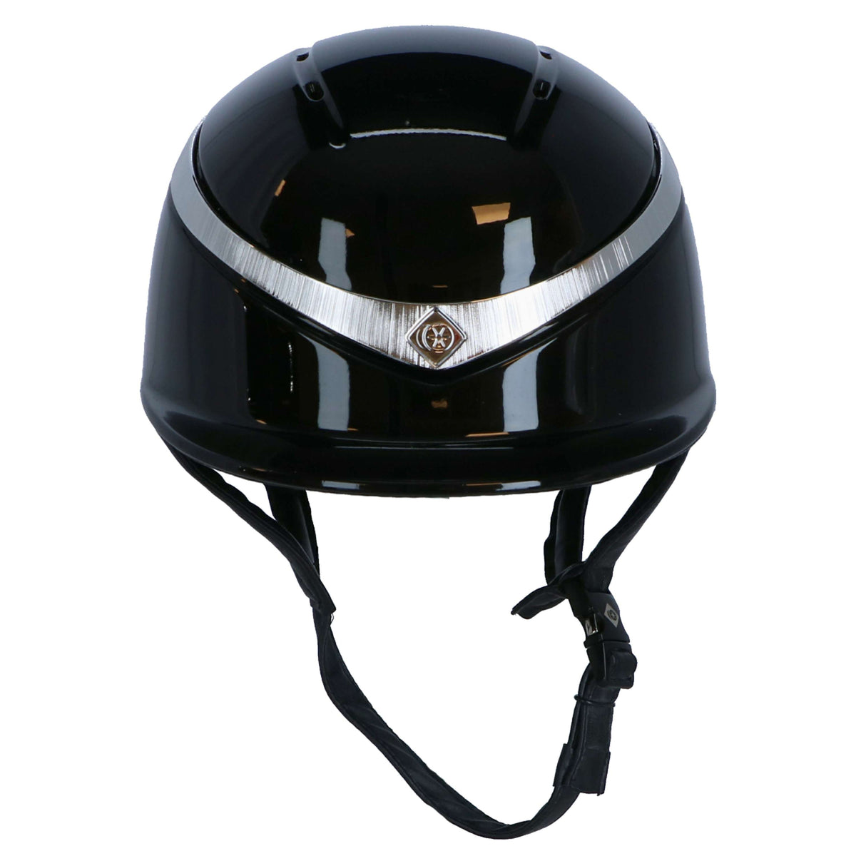 Charles Owen Casco da equitazione Halo Luxe Nero/platino lucido