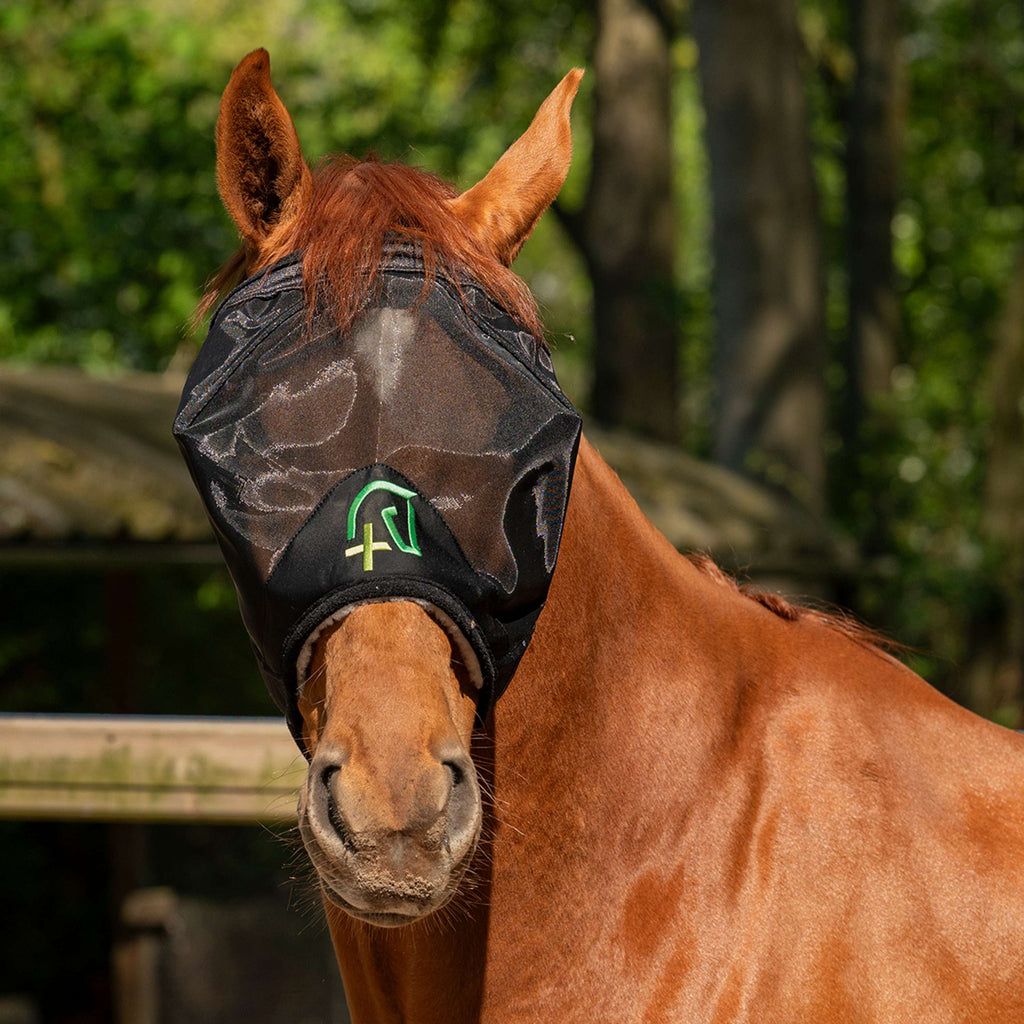 Agradi Horse Maschera per Mosche Fine Mesh Nero