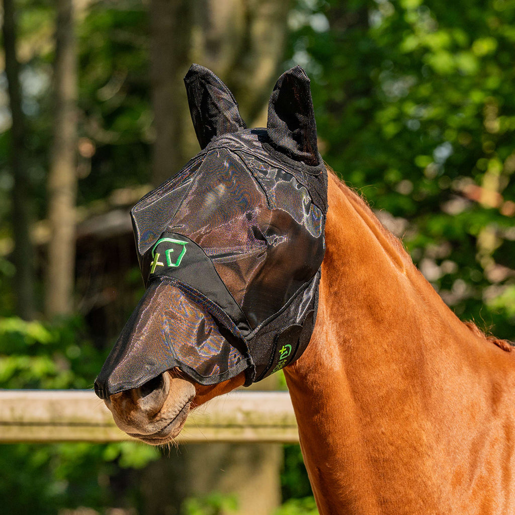 Agradi Horse Maschera per Mosche Fine Mesh Nero