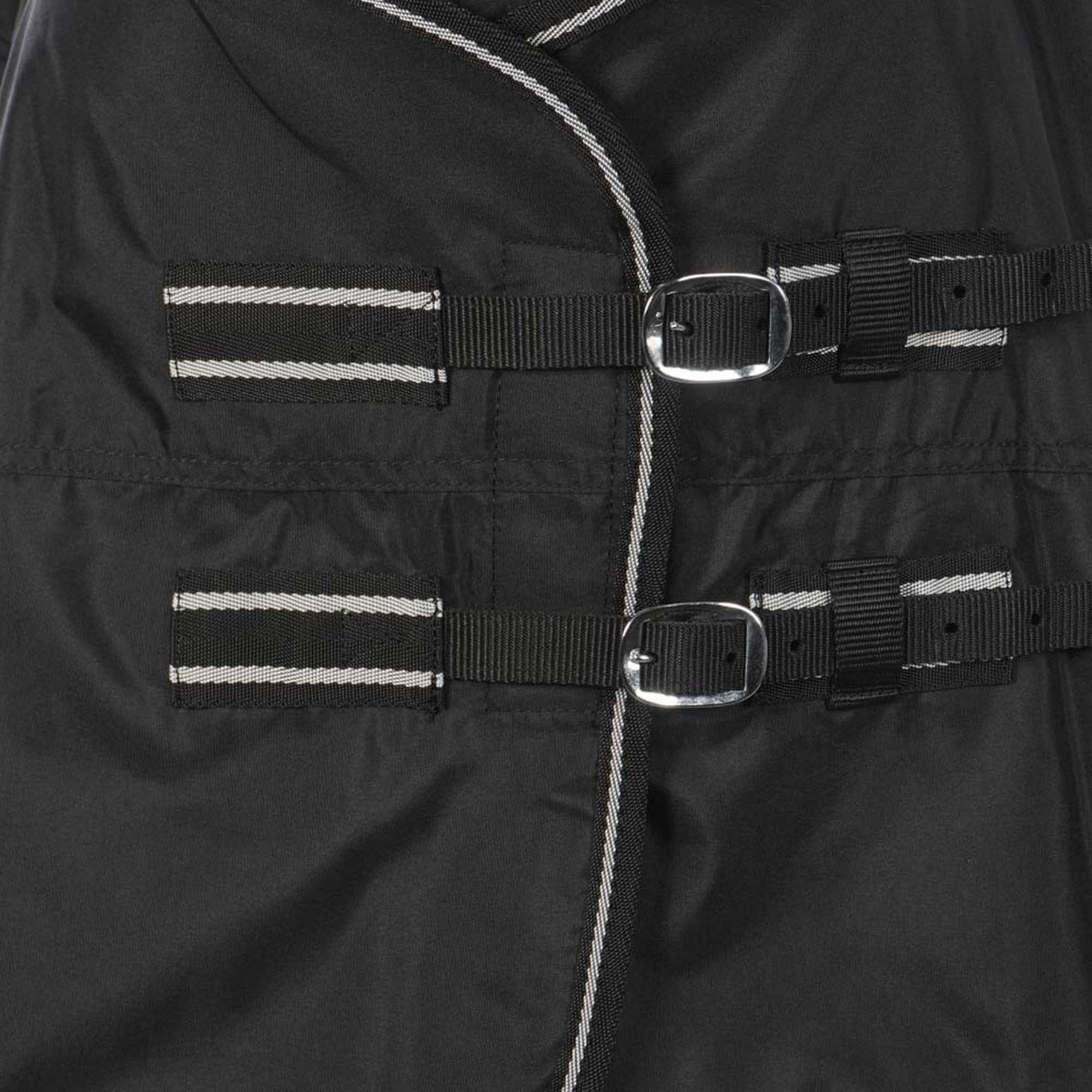 Riding World Coperta Impermeabile Oxford 300D Rivestimento in Pile 0g Nero