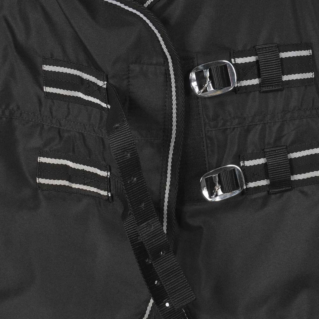 Riding World Coperta Impermeabile Oxford 300D Rivestimento in Pile 0g Nero