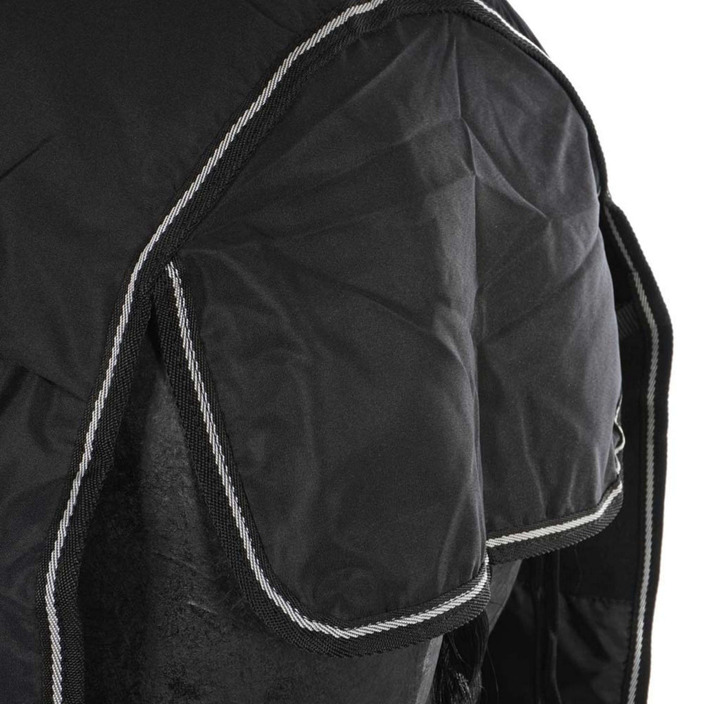 Riding World Coperta Impermeabile Oxford 300D Rivestimento in Pile 0g Nero