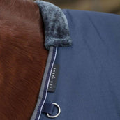 EQUITHÈME Coperta Impermeabile Tyrex 600D Punti blu scuro/grigi