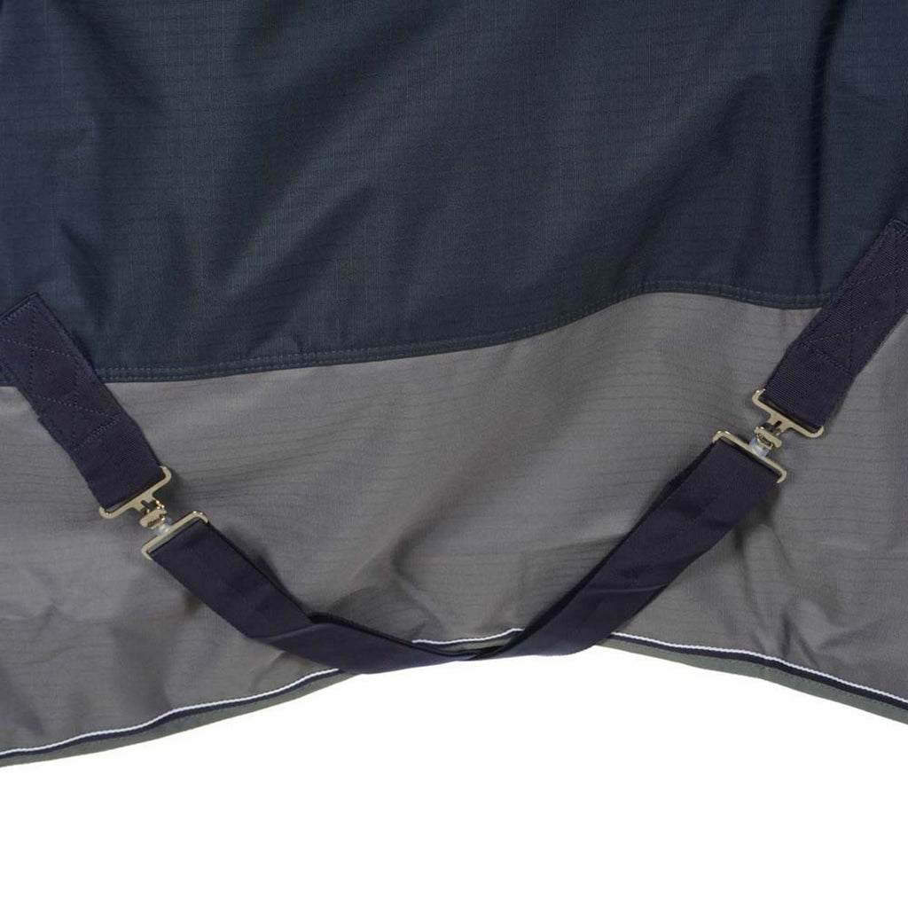 EQUITHÈME Coperta Impermeabile Tyrex 600D Punti blu scuro/grigi