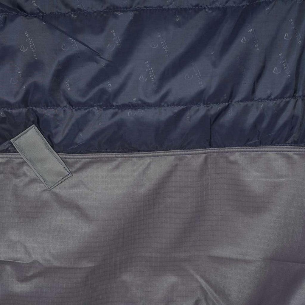 EQUITHÈME Coperta Impermeabile Tyrex 600D Punti blu scuro/grigi