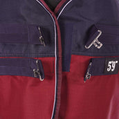 EQUITHÈME Tappeto da Esterno Tyrex 1200D 0g con Mezza Collo Navy/Bordeaux