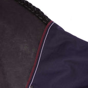 EQUITHÈME Tappeto da Esterno Tyrex 1200D 0g con Mezza Collo Navy/Bordeaux