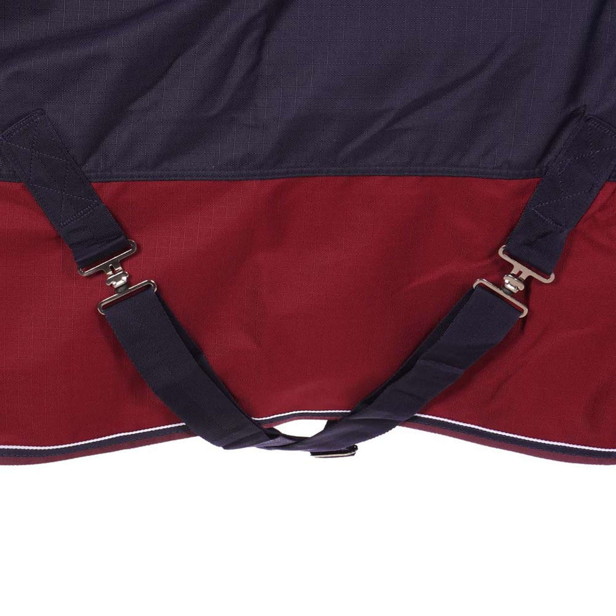 EQUITHÈME Tappeto da Esterno Tyrex 1200D 350g con collo Navy/Bordeaux