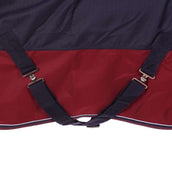 EQUITHÈME Tappeto da Esterno Tyrex 1200D 350g con collo Navy/Bordeaux