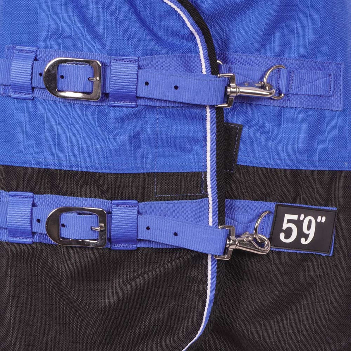 EQUITHÈME Tappeto da Esterno Tyrex 1200D Aisance 300g Blu/Nero