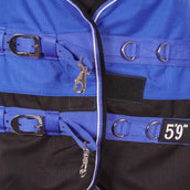 EQUITHÈME Tappeto da Esterno Tyrex 1200D Aisance 300g Blu/Nero