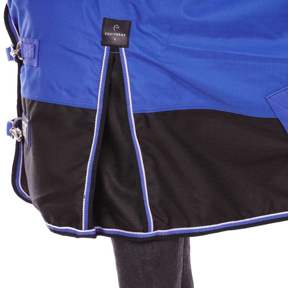 EQUITHÈME Tappeto da Esterno Tyrex 1200D Aisance 300g Blu/Nero