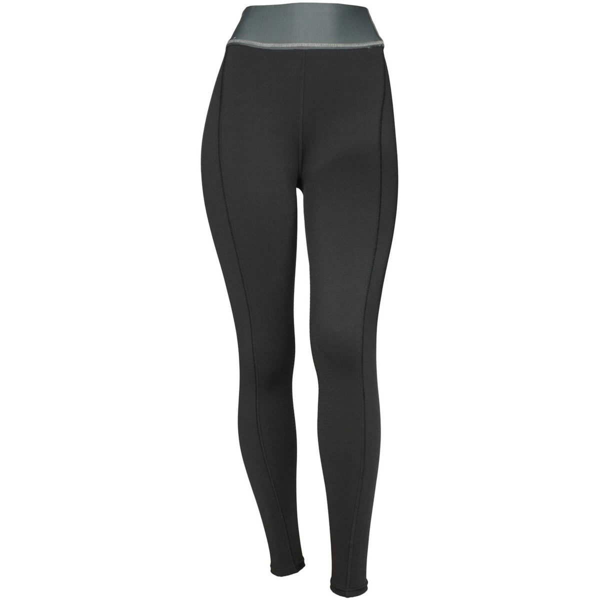 EQUITHÈME Leggings da Equitazione Tea Pull-On Nero/cachi